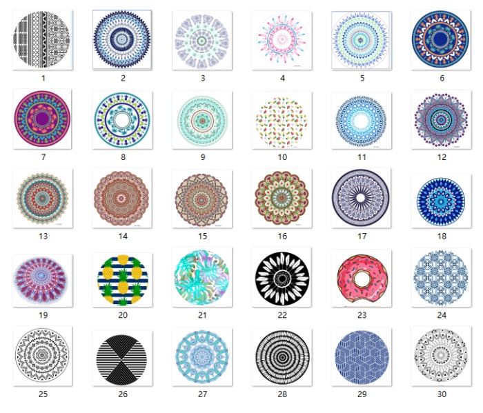 Ultrafine printed circular beach towel with extra-large cotton fringe round blanket bath towel Ultrafine printed circular beach towel with extra-large cotton fringe round blanket bath towel