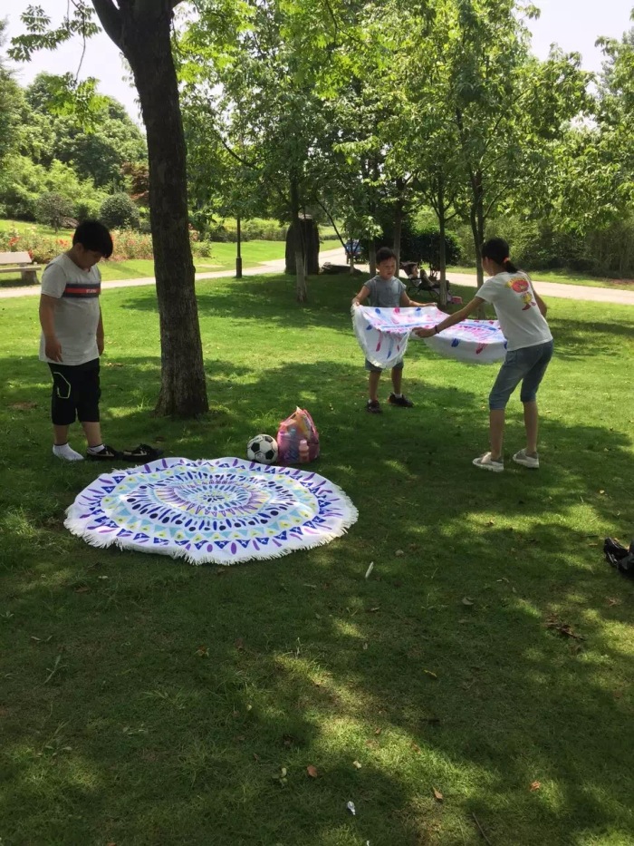 Ultrafine printed circular beach towel with extra-large cotton fringe round blanket bath towel Ultrafine printed circular beach towel with extra-large cotton fringe round blanket bath towel