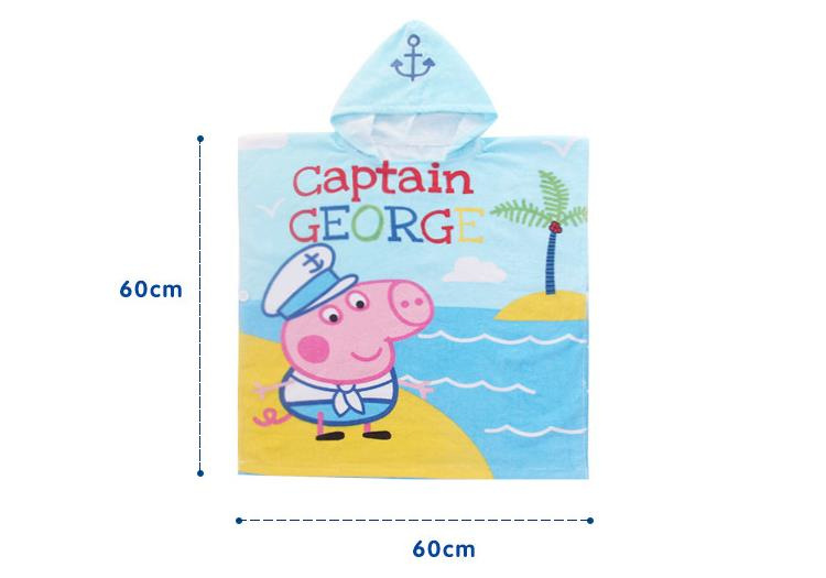 Korean Cartoon Piggy Children's Pullover Bathrobe Super Soft Absorbent Printed Cut Velvet Beach Towel Pure Cotton Towel Material Bath Towel Korean Cartoon Piggy Children's Pullover Bathrobe Super Soft Absorbent Printed Cut Velvet Beach Towel Pure Cotton Towel Material Bath Towel