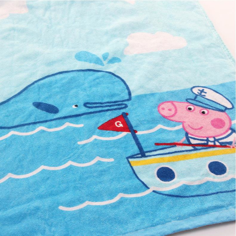 Korean Cartoon Piggy Children's Pullover Bathrobe Super Soft Absorbent Printed Cut Velvet Beach Towel Pure Cotton Towel Material Bath Towel Korean Cartoon Piggy Children's Pullover Bathrobe Super Soft Absorbent Printed Cut Velvet Beach Towel Pure Cotton Towel Material Bath Towel