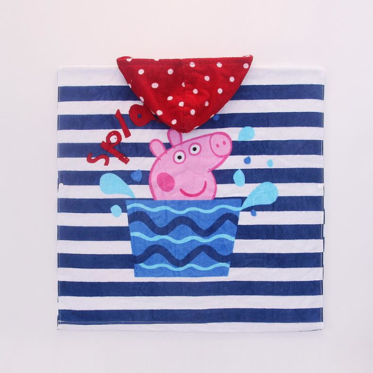 Korean Cartoon Piggy Children's Pullover Bathrobe Super Soft Absorbent Printed Cut Velvet Beach Towel Pure Cotton Towel Material Bath Towel Korean Cartoon Piggy Children's Pullover Bathrobe Super Soft Absorbent Printed Cut Velvet Beach Towel Pure Cotton Towel Material Bath Towel