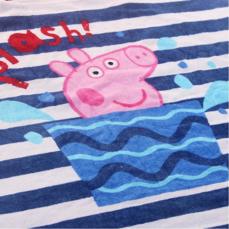 Korean Cartoon Piggy Children's Pullover Bathrobe Super Soft Absorbent Printed Cut Velvet Beach Towel Pure Cotton Towel Material Bath Towel Korean Cartoon Piggy Children's Pullover Bathrobe Super Soft Absorbent Printed Cut Velvet Beach Towel Pure Cotton Towel Material Bath Towel