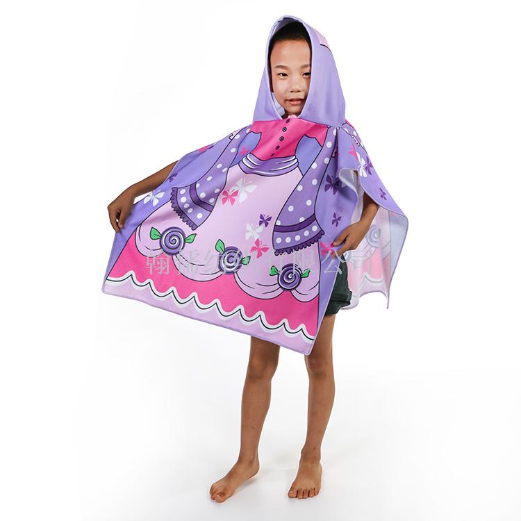 Manufacturers direct beach towel travel children's shawl absorbent cape Manufacturers direct beach towel travel children's shawl absorbent cape