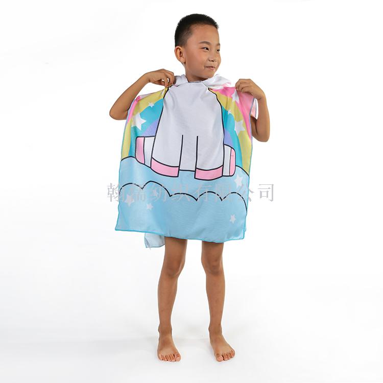 Manufacturers direct unicorn beach towel travel children&#039;s shawl absorbent cape