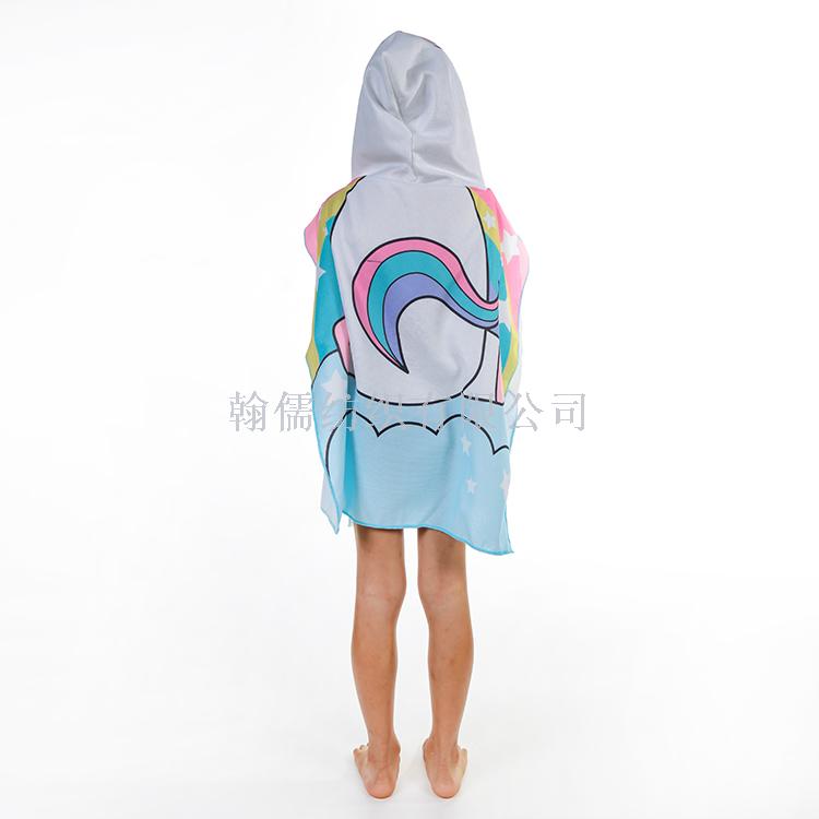Manufacturers direct unicorn beach towel travel children&#039;s shawl absorbent cape