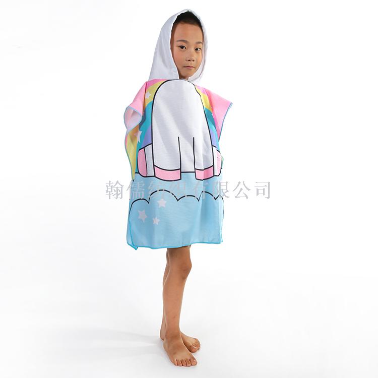 Manufacturers direct unicorn beach towel travel children&#039;s shawl absorbent cape