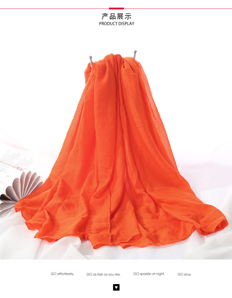 Factory Direct Sales Solid Color Cotton and Linen Scarf Women's Sun-Proof Beach Towel Cheongsam Shawl Fashion Scarf Wholesale Factory Direct Sales Solid Color Cotton and Linen Scarf Women's Sun-Proof Beach Towel Cheongsam Shawl Fashion Scarf Wholesale