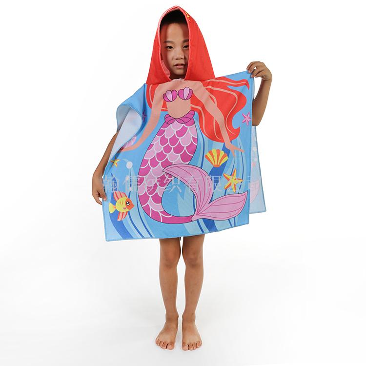 Manufacturers direct beach towel travel children's shawl absorbent cape Manufacturers direct beach towel travel children's shawl absorbent cape