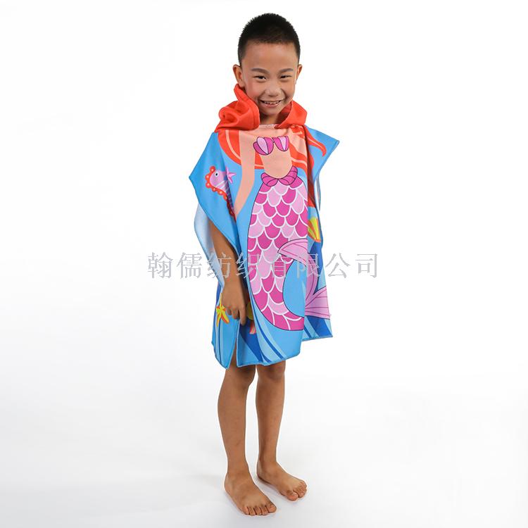 Manufacturers direct beach towel travel children&#039;s shawl absorbent cape