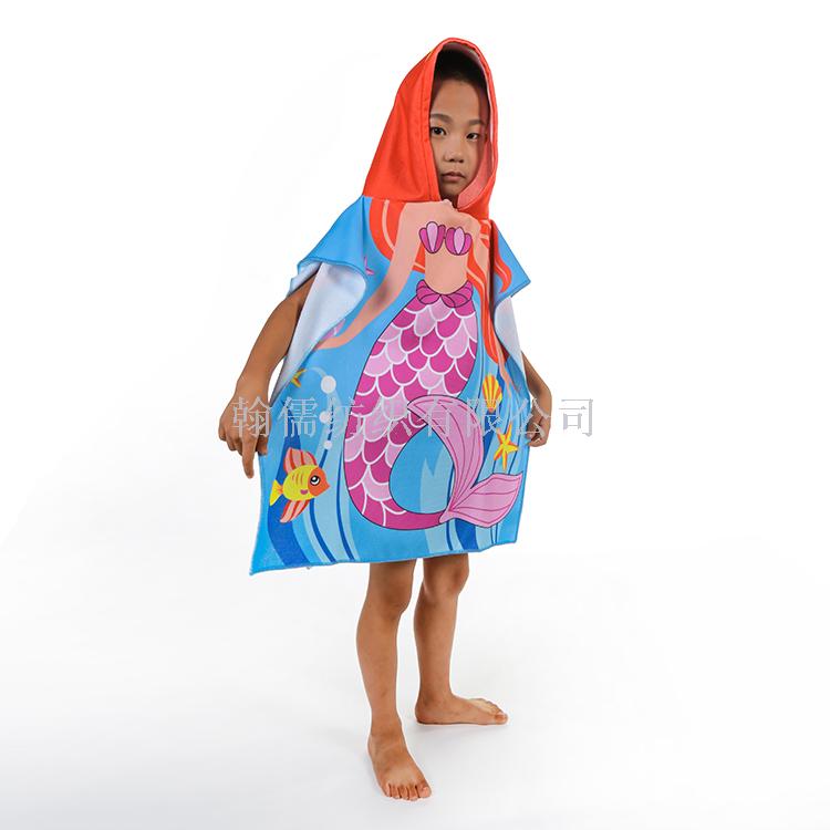 Manufacturers direct beach towel travel children&#039;s shawl absorbent cape