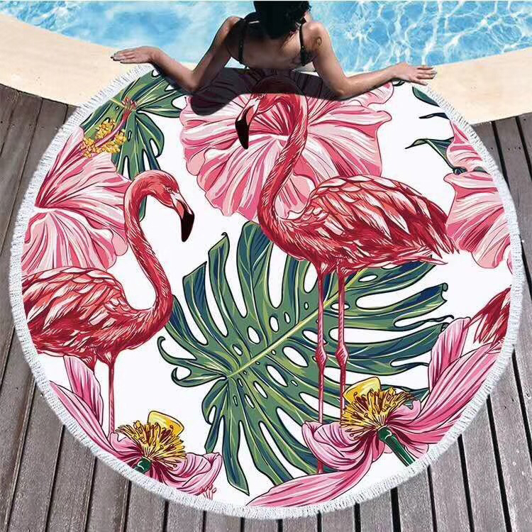 Ultrafine fiber terry towel round beach towel round beach mat 230gsm in stock
