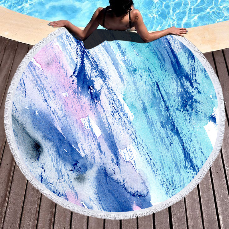 Factory Direct Supply round Printed Beach Towel Microfiber Shawl Beach Towel Gold Series Can Be Customized Factory Direct Supply round Printed Beach Towel Microfiber Shawl Beach Towel Gold Series Can Be Customized