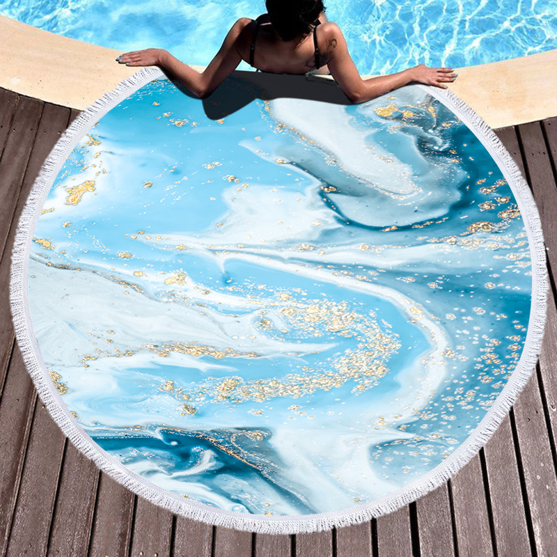 Factory Direct Supply round Printed Beach Towel Microfiber Shawl Beach Towel Gold Series Can Be Customized Factory Direct Supply round Printed Beach Towel Microfiber Shawl Beach Towel Gold Series Can Be Customized