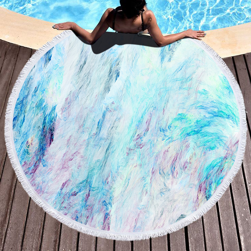 Factory Direct Supply round Printed Beach Towel Microfiber Shawl Beach Towel Gold Series Can Be Customized Factory Direct Supply round Printed Beach Towel Microfiber Shawl Beach Towel Gold Series Can Be Customized