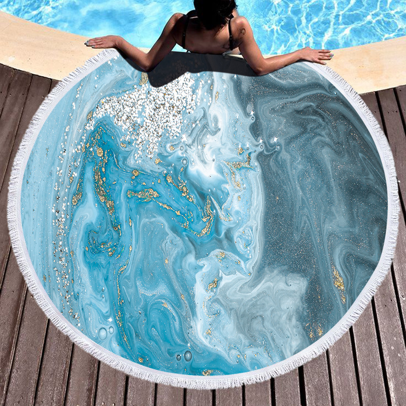 Factory Direct Supply round Printed Beach Towel Microfiber Shawl Beach Towel Gold Series Can Be Customized Factory Direct Supply round Printed Beach Towel Microfiber Shawl Beach Towel Gold Series Can Be Customized