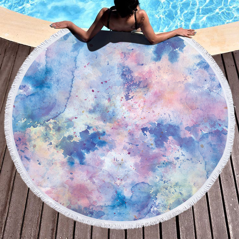 Factory Direct Supply round Printed Beach Towel Microfiber Shawl Beach Towel Gold Series Can Be Customized Factory Direct Supply round Printed Beach Towel Microfiber Shawl Beach Towel Gold Series Can Be Customized