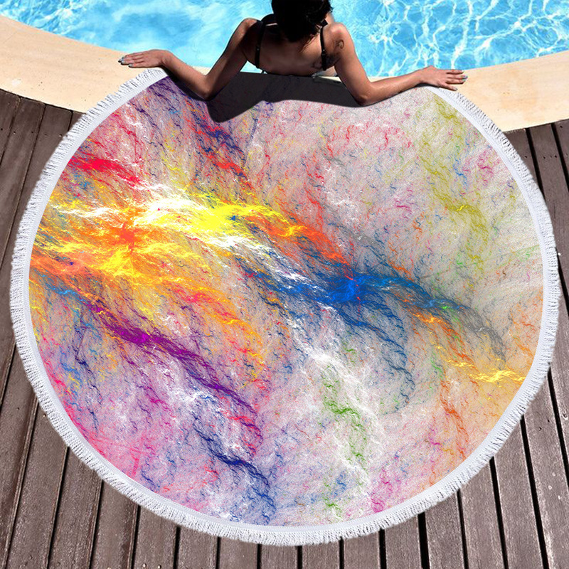 Factory Direct Supply round Printed Beach Towel Microfiber Shawl Beach Towel Gold Series Can Be Customized Factory Direct Supply round Printed Beach Towel Microfiber Shawl Beach Towel Gold Series Can Be Customized