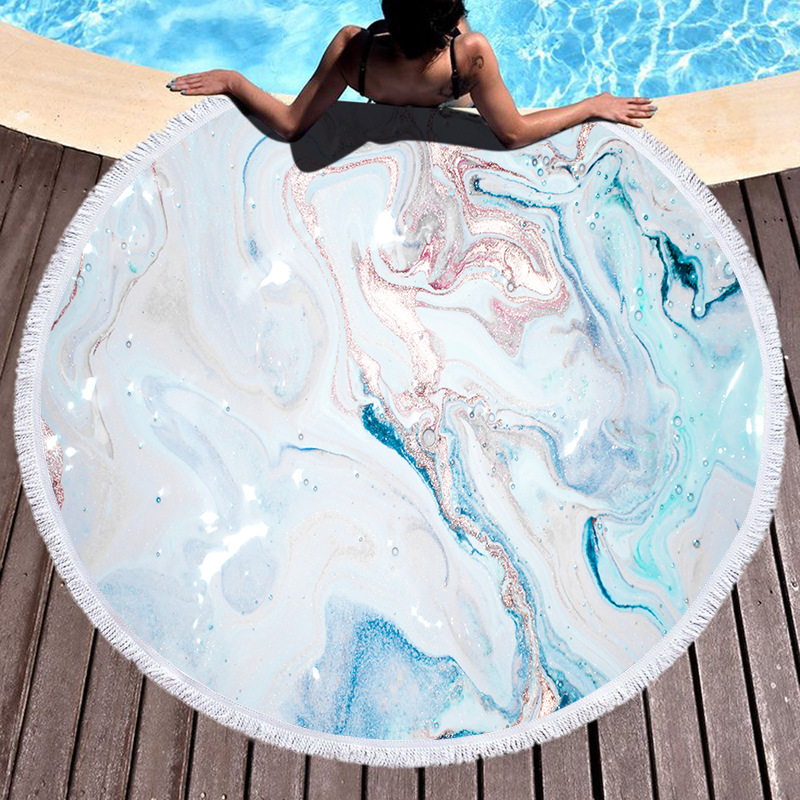 Factory Direct Supply round Printed Beach Towel Microfiber Shawl Beach Towel Gold Series Can Be Customized Factory Direct Supply round Printed Beach Towel Microfiber Shawl Beach Towel Gold Series Can Be Customized