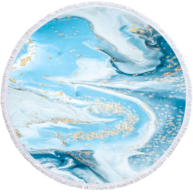 Factory Direct Supply round Printed Beach Towel Microfiber Shawl Beach Towel Gold Series Can Be Customized Factory Direct Supply round Printed Beach Towel Microfiber Shawl Beach Towel Gold Series Can Be Customized