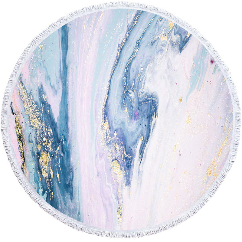 Factory Direct Supply round Printed Beach Towel Microfiber Shawl Beach Towel Gold Series Can Be Customized Factory Direct Supply round Printed Beach Towel Microfiber Shawl Beach Towel Gold Series Can Be Customized