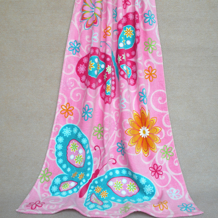 100% cotton printed penguion beach towel   70*140cm cartoon bath towel  stock 
