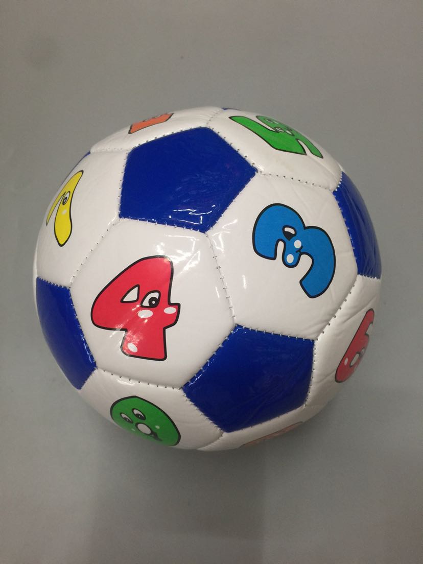 Manufacturer direct marketing 2 Numbers letters cartoon football foaming children's kindergarten patted football 