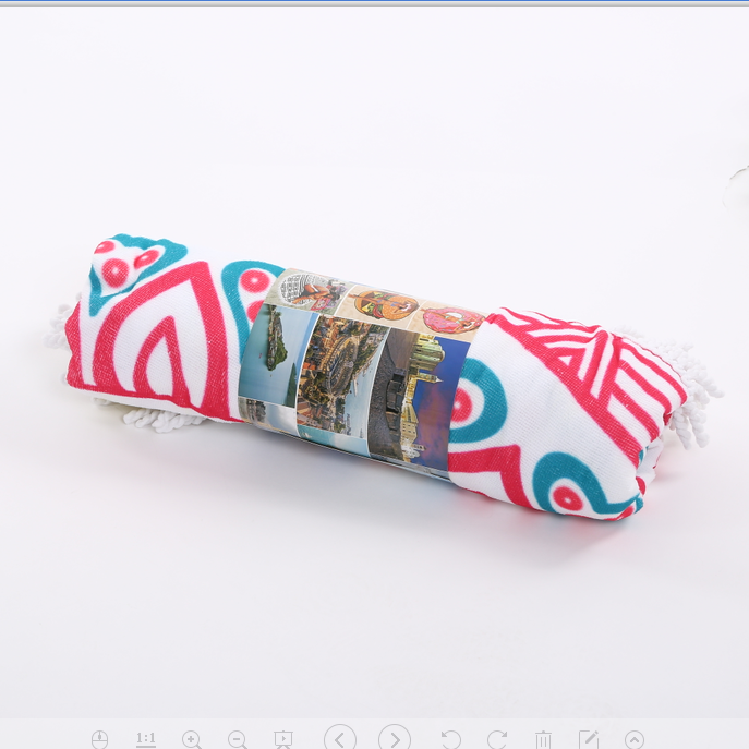 Summer style beach towel tassel round beach towel.