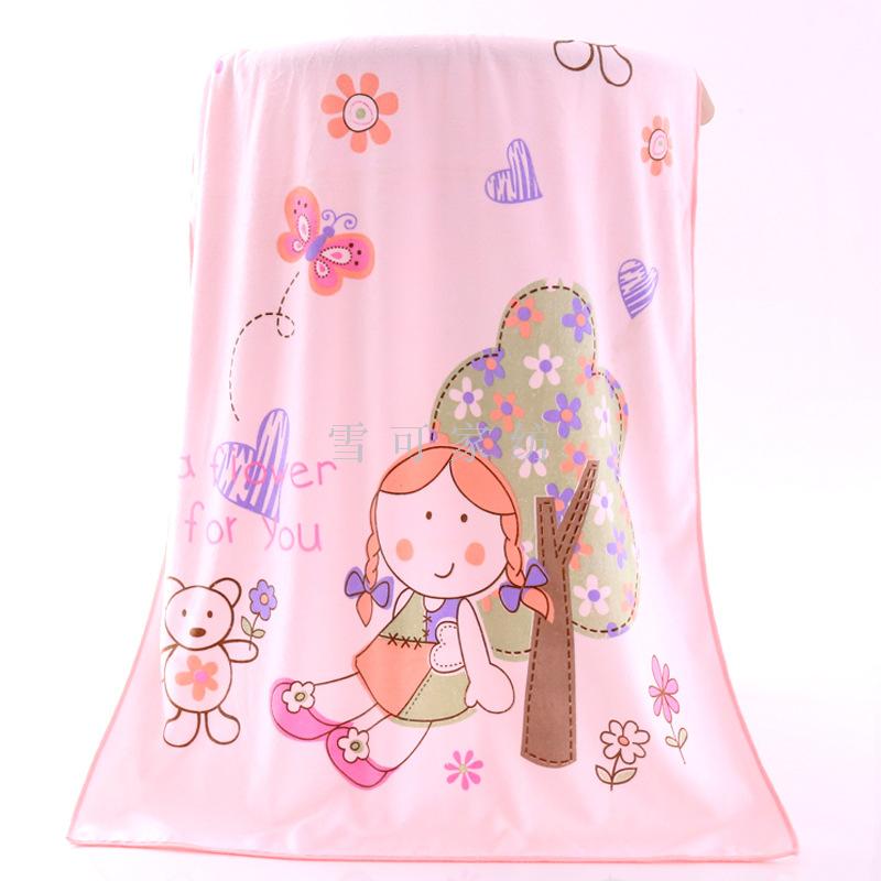 bath towel Export Japan and South Korea ultra-fine fiber cartoon printing baby towel adult belts beach towel