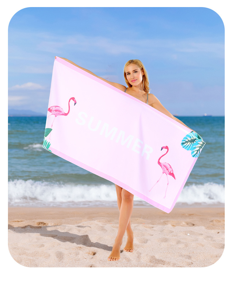 Cross-Border Foreign Trade Beach Towel Microfiber Sun Protection by the Sea Double-Sided Velvet Quick-Drying Sports Towel Printed Beach Bath Towel Cross-Border Foreign Trade Beach Towel Microfiber Sun Protection by the Sea Double-Sided Velvet Quick-Drying Sports Towel Printed Beach Bath Towel
