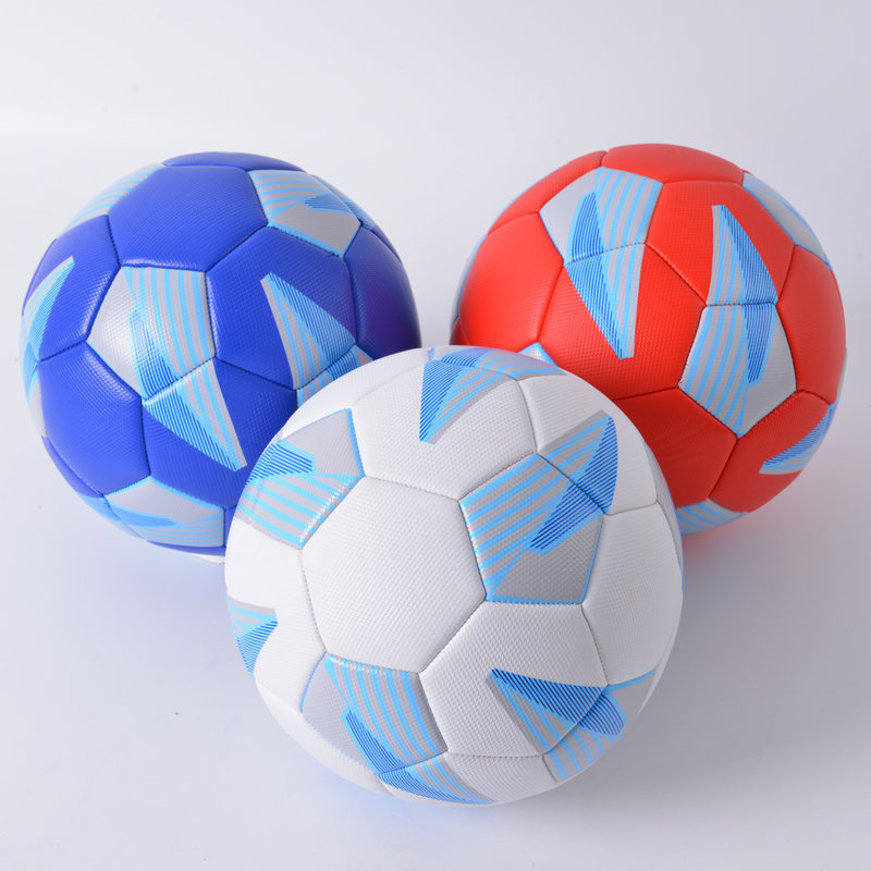 Factory Supply No. 5 Diamond Pattern PVC Machine-Sewing Soccer Football Uefa Crown Adult Custom Training Competition Wholesale