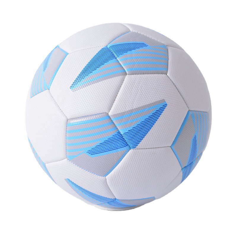 Factory Supply No. 5 Diamond Pattern PVC Machine-Sewing Soccer Football Uefa Crown Adult Custom Training Competition Wholesale