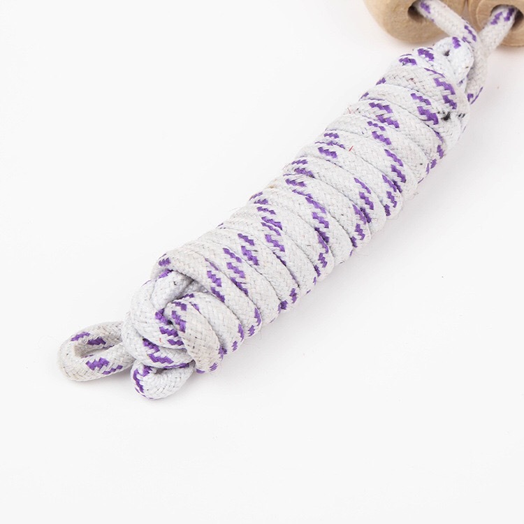 Skipping Rope with Wooden Handle Children's High School Entrance Examination Wooden Handle Spiral Skipping Rope Adjustable Jump Rope for One Person Student Skipping Rope Customizable Logo