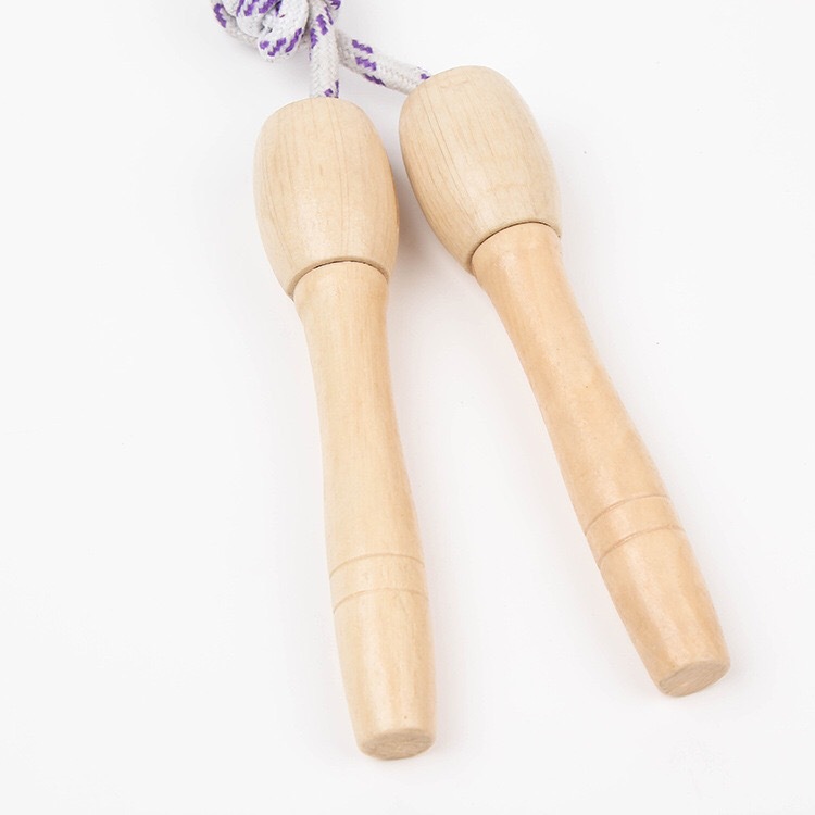 Skipping Rope with Wooden Handle Children's High School Entrance Examination Wooden Handle Spiral Skipping Rope Adjustable Jump Rope for One Person Student Skipping Rope Customizable Logo