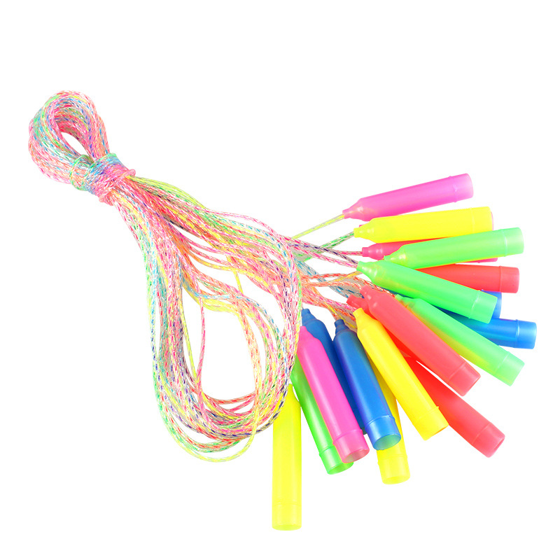 Hanging Card Colorful Crystal Rope Skipping Plastic Transparent Twist Skipping Rope Fitness Equipment Skipping Rope Factory Direct Supply
