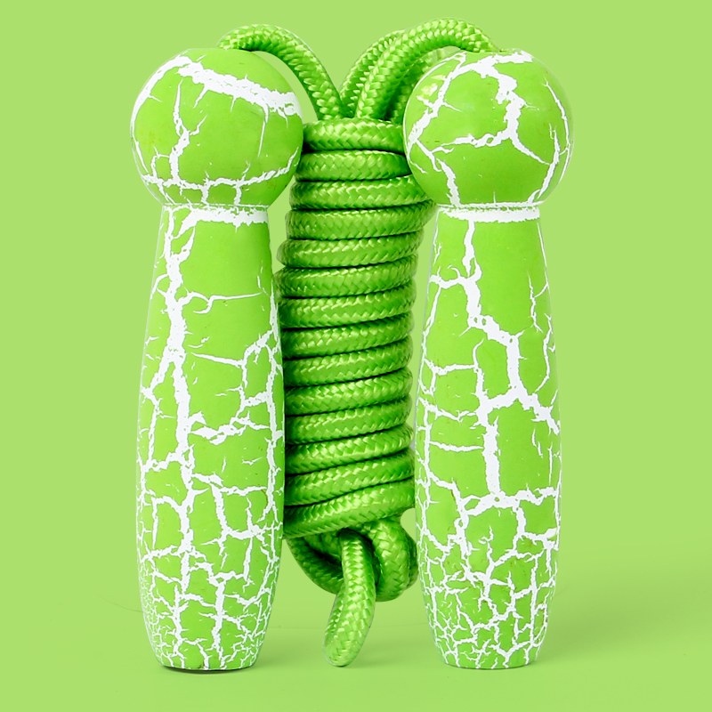 Crack Single Double Skipping Rope Non-Slip Freely Adjustable Length Wooden Toys Cultivate Interests and Hobbies