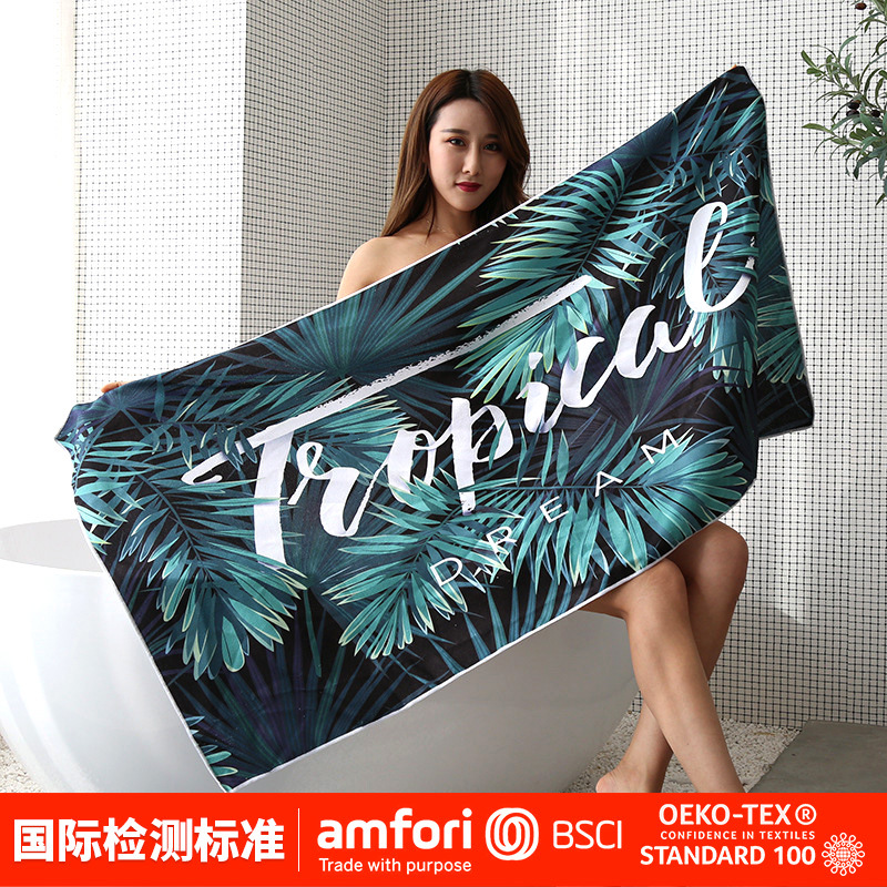 Square Towel Quick-Drying Microfiber Wearable Variety of Bath Towels Towel Microfiber Seaside Holiday Square Towel Beach Towel
