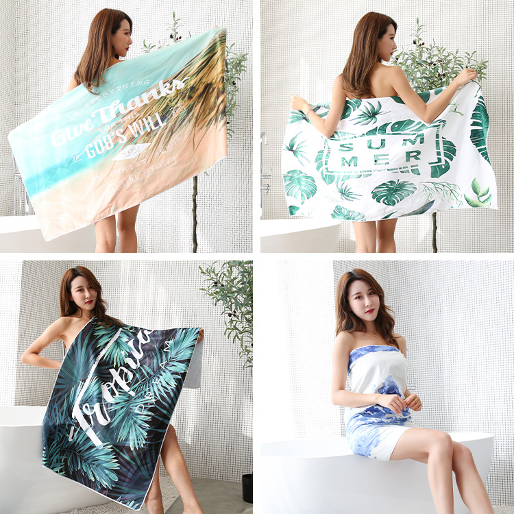 Square Towel Quick-Drying Microfiber Wearable Variety of Bath Towels Towel Microfiber Seaside Holiday Square Towel Beach Towel