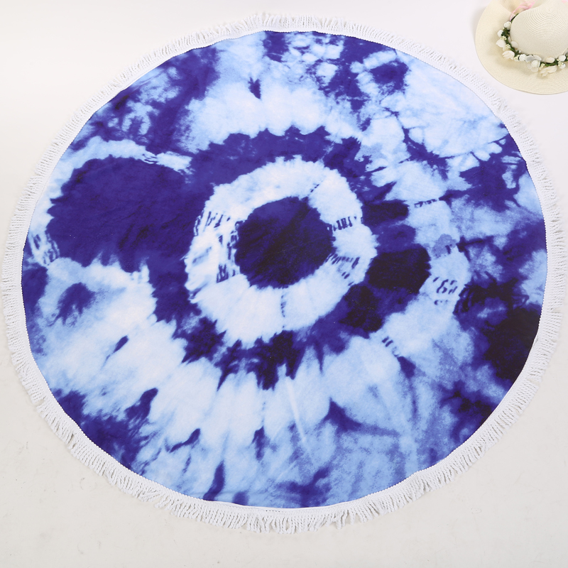 Holiday round beach mat beach towel outdoor shawl yoga mat.