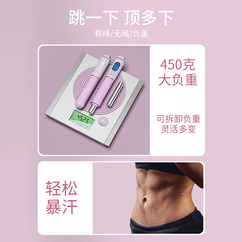 Rope Skipping Fitness Equipment Counting Cordless Big Ball Toy Children Middle School Student Training Adjustable Exercise Adult&#039;s Skipping Rope