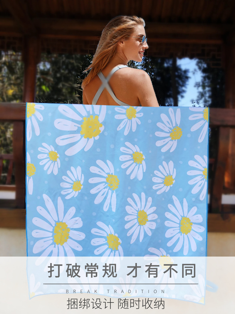 Amazon Hot Selling Double-Sided Velvet Quick-Drying Beach Towel Customizable Cross-Border Printing Microfiber Beach Swimming Towel Amazon Hot Selling Double-Sided Velvet Quick-Drying Beach Towel Customizable Cross-Border Printing Microfiber Beach Swimming Towel