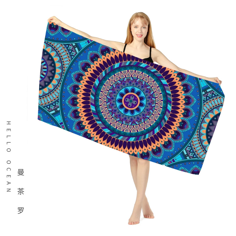 Amazon Hot Selling Double-Sided Velvet Quick-Drying Beach Towel Customizable Cross-Border Printing Microfiber Beach Swimming Towel Amazon Hot Selling Double-Sided Velvet Quick-Drying Beach Towel Customizable Cross-Border Printing Microfiber Beach Swimming Towel