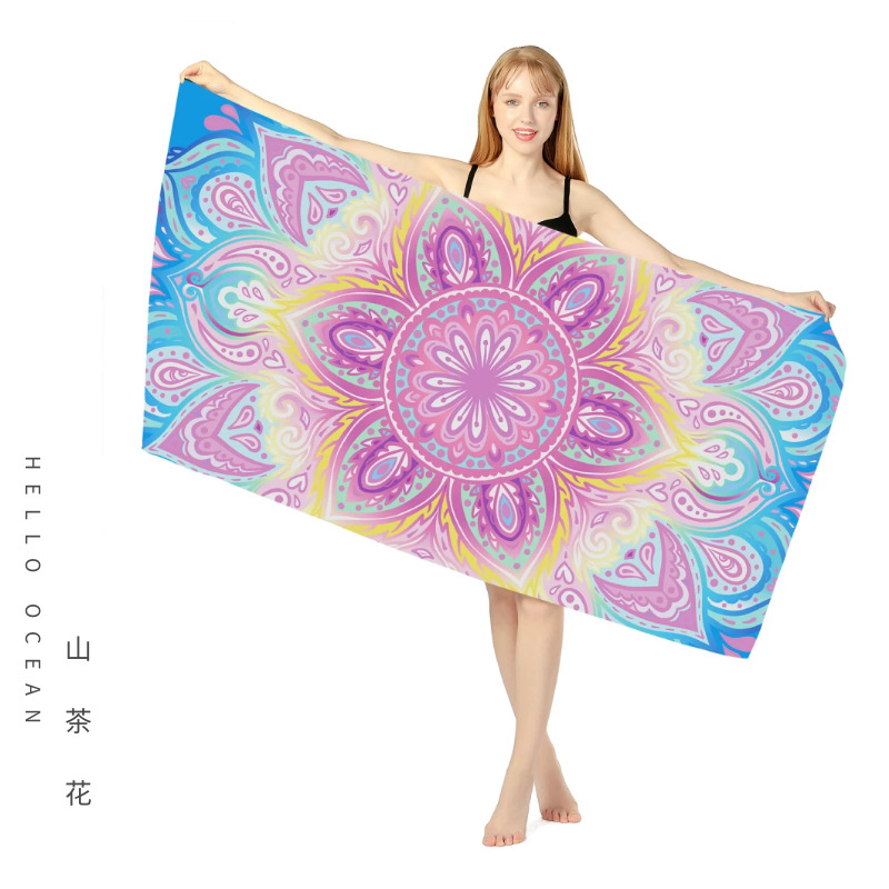 Amazon Hot Selling Double-Sided Velvet Quick-Drying Beach Towel Customizable Cross-Border Printing Microfiber Beach Swimming Towel Amazon Hot Selling Double-Sided Velvet Quick-Drying Beach Towel Customizable Cross-Border Printing Microfiber Beach Swimming Towel