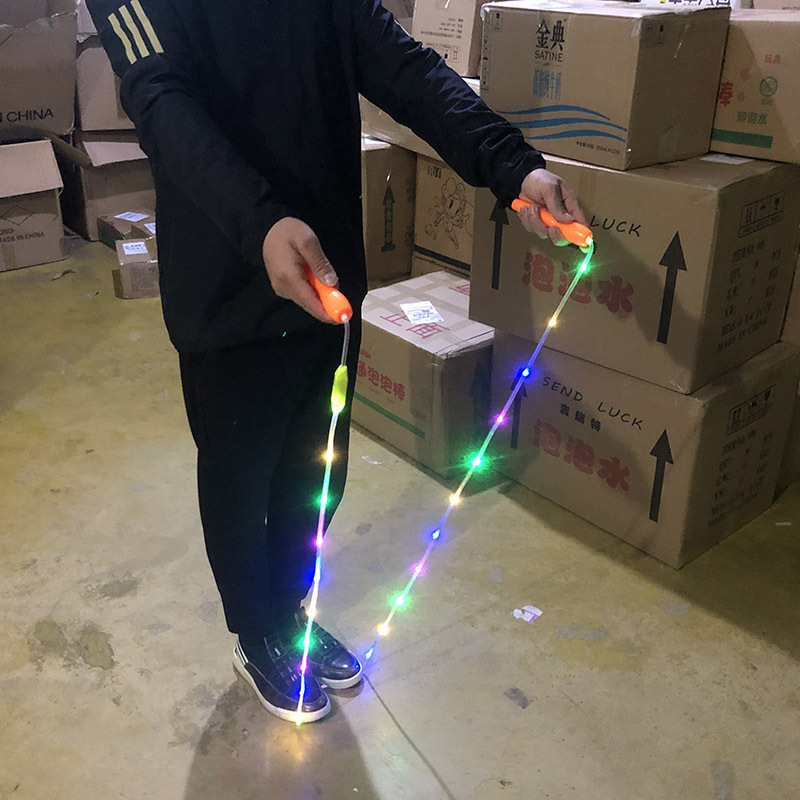 New Children's Jumping Rope Colorful Flash Skipping Rope Sports Health Fitness Night Market Stall Electronic LED Luminous Skipping Rope