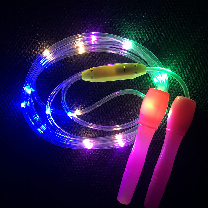 New Children's Jumping Rope Colorful Flash Skipping Rope Sports Health Fitness Night Market Stall Electronic LED Luminous Skipping Rope