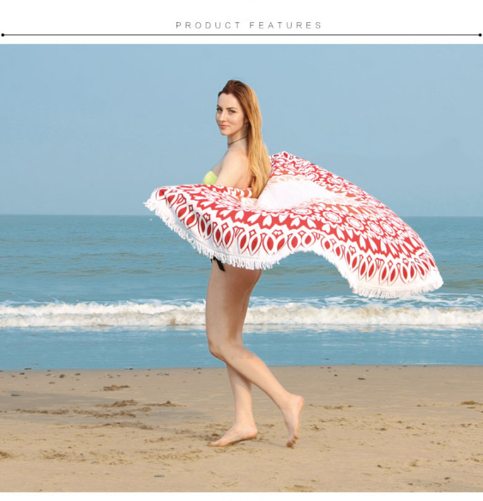 Printing Microfiber Round Beach Towel Beach Blanket with Tassel Yoga Mat Printing Microfiber Round Beach Towel Beach Blanket with Tassel Yoga Mat