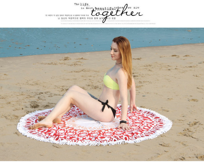 Printing Microfiber Round Beach Towel Beach Blanket with Tassel Yoga Mat Printing Microfiber Round Beach Towel Beach Blanket with Tassel Yoga Mat