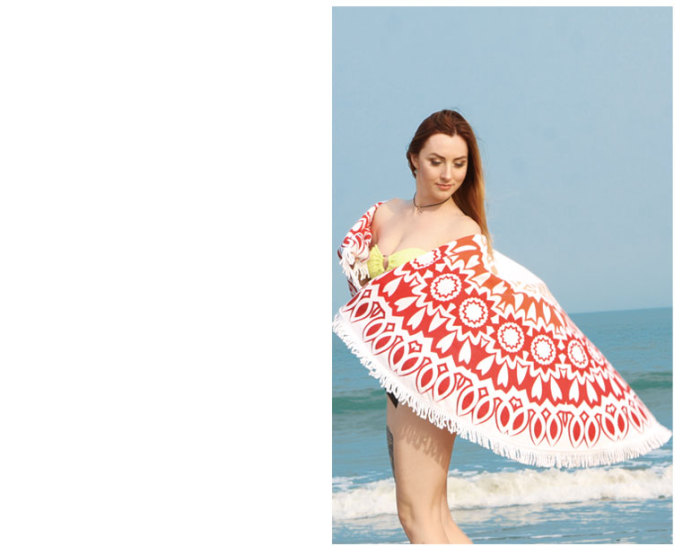 Printing Microfiber Round Beach Towel Beach Blanket with Tassel Yoga Mat Printing Microfiber Round Beach Towel Beach Blanket with Tassel Yoga Mat