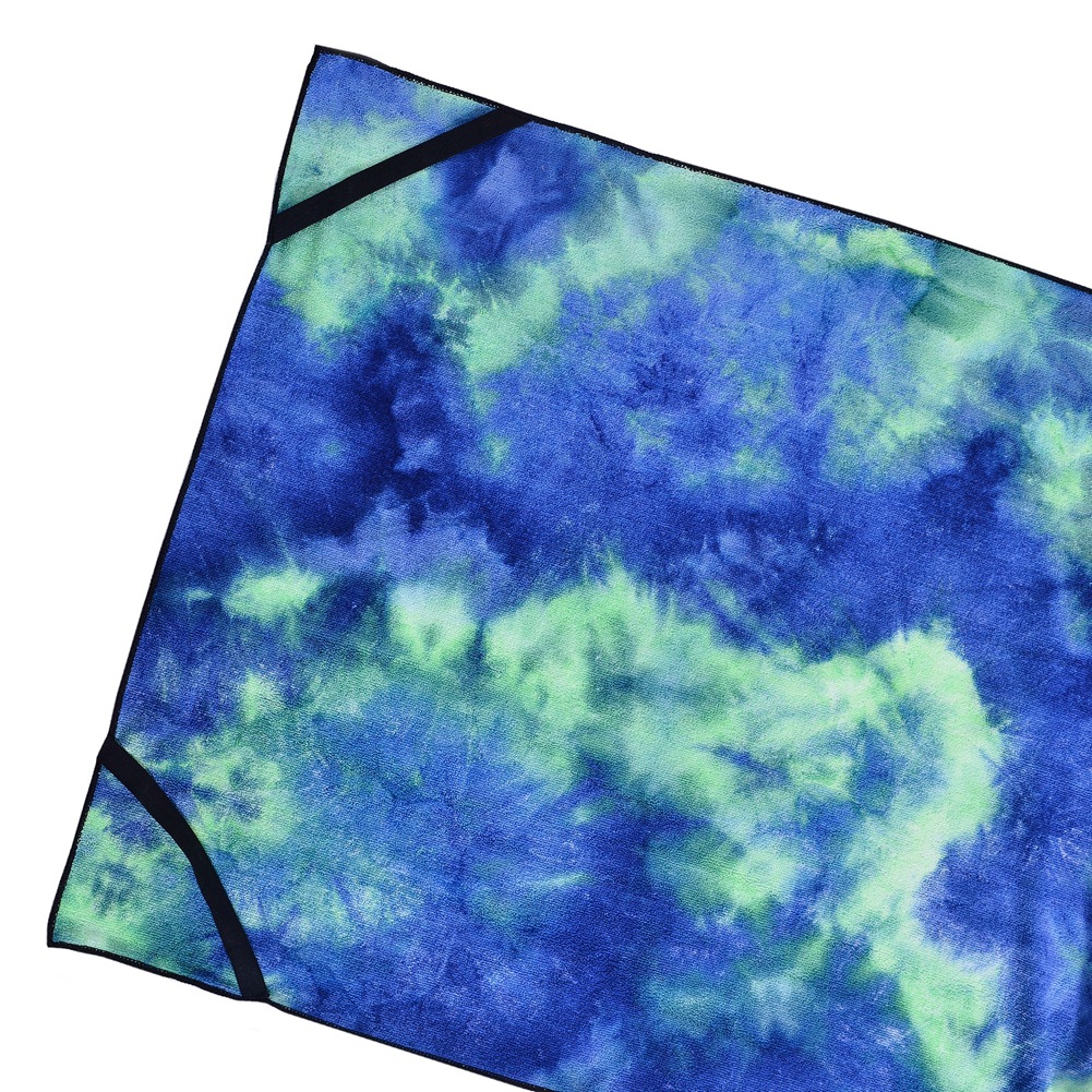 Exclusive for Cross-Border Tie-Dyed Microfiber Beach Towel Recliner Cover Beach Chair Towels Hot Sale Single Layer 600G
