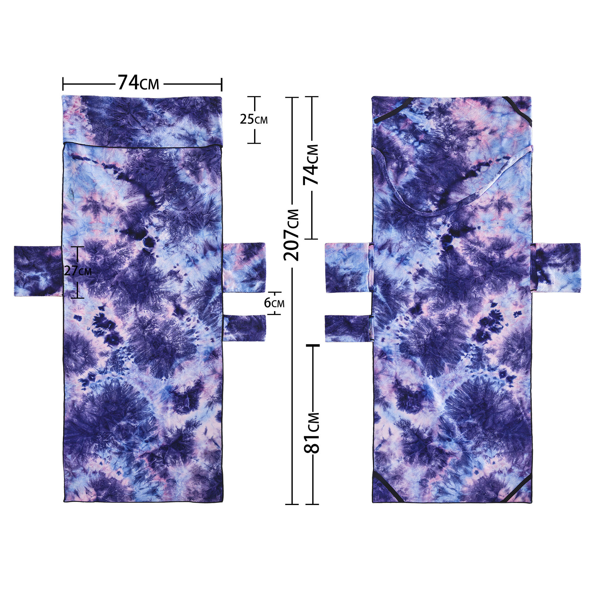 Exclusive for Cross-Border Tie-Dyed Microfiber Beach Towel Recliner Cover Beach Chair Towels Hot Sale Single Layer 600G Exclusive for Cross-Border Tie-Dyed Microfiber Beach Towel Recliner Cover Beach Chair Towels Hot Sale Single Layer 600G