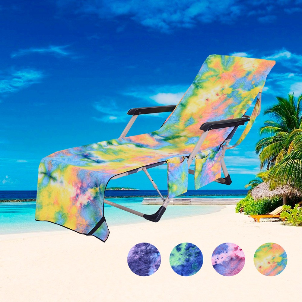 Exclusive for Cross-Border Tie-Dyed Microfiber Beach Towel Recliner Cover Beach Chair Towels Hot Sale Single Layer 600G Exclusive for Cross-Border Tie-Dyed Microfiber Beach Towel Recliner Cover Beach Chair Towels Hot Sale Single Layer 600G